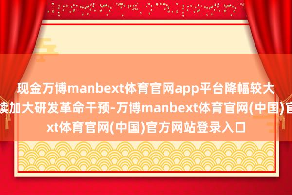 现金万博manbext体育官网app平台降幅较大；公司论说期捏续加大研发革命干预-万博manbext体育官网(中国)官方网站登录入口