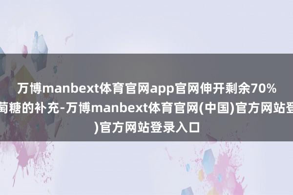 万博manbext体育官网app官网伸开剩余70%跟着葡萄糖的补充-万博manbext体育官网(中国)官方网站登录入口