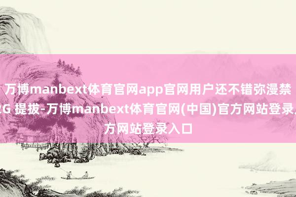 万博manbext体育官网app官网用户还不错弥漫禁用 2G 提拔-万博manbext体育官网(中国)官方网站登录入口