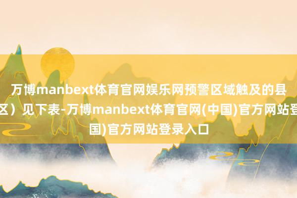 万博manbext体育官网娱乐网预警区域触及的县（市、区）见下表-万博manbext体育官网(中国)官方网站登录入口